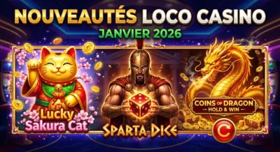 Nouveautés Loco Casino janvier 2026 : Sparta Dice, Lucky Sakura Cat et Coins of Dragon – Hold & Win - logo