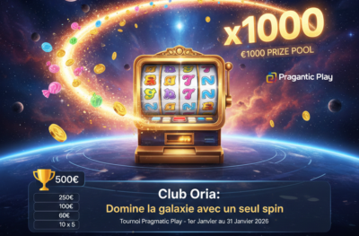 Oria Tournoi Janvier : 1 000 € sur un seul spin Pragmatic - logo